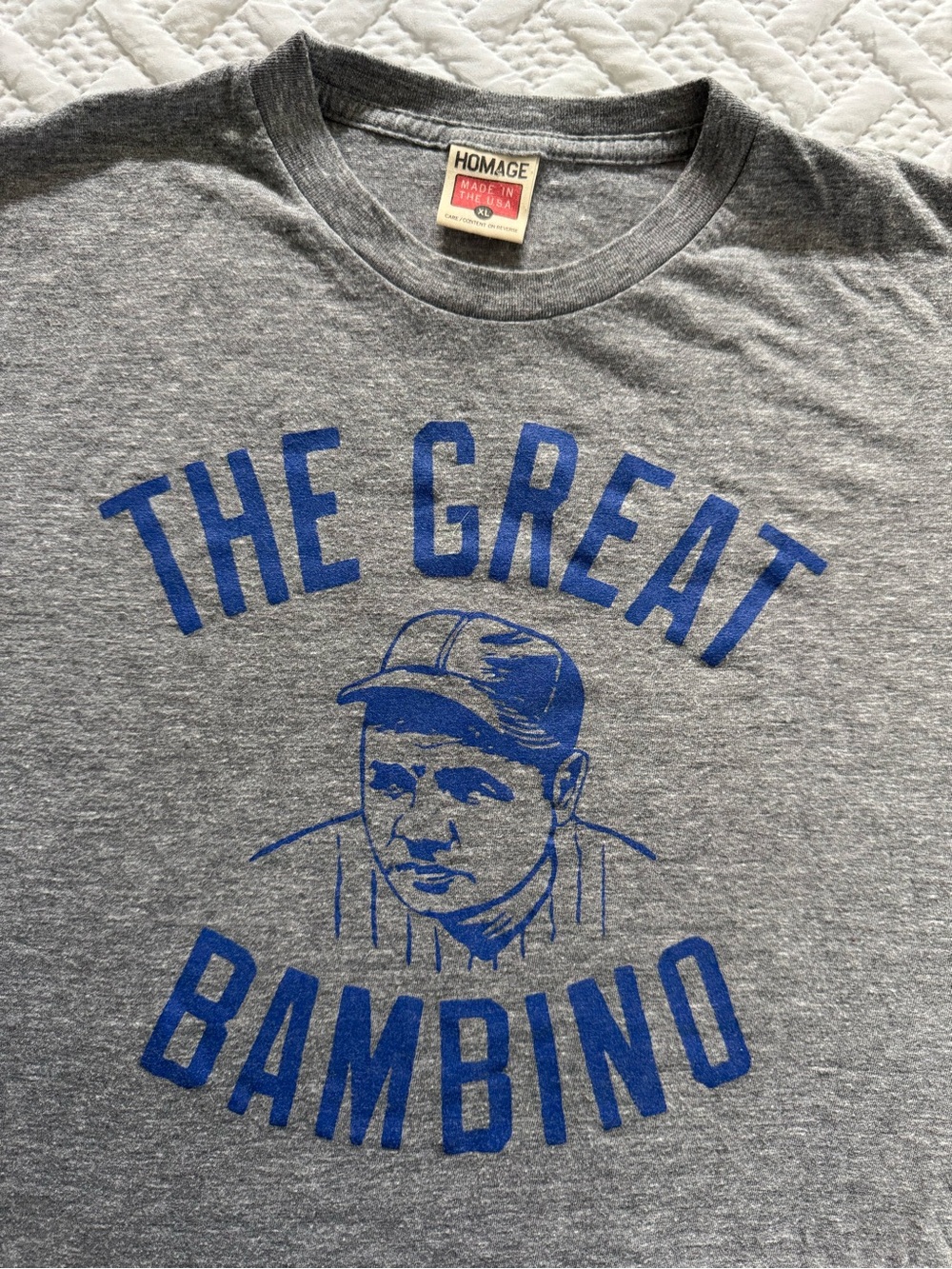 Homage Vintage Look New York Yankees Great Bambino Babe Ruth MLB Shirt Men XL - Picture 6 of 9